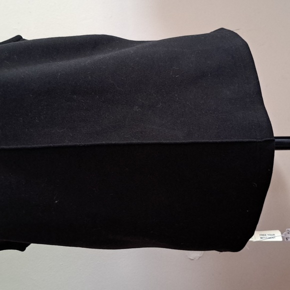 A53 NWT OGL Fuzzlux Turtle Neck Split Hem Top Black Size Md Relaxed Fit Stretch - Picture 5 of 11